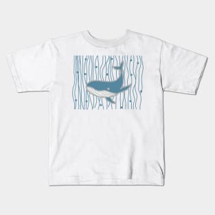 Whale - Blue Kids T-Shirt